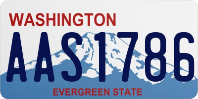 WA license plate AAS1786
