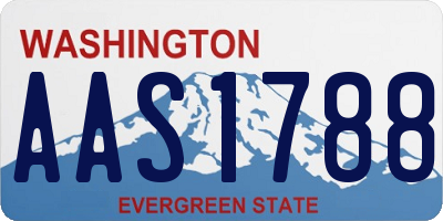WA license plate AAS1788