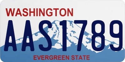 WA license plate AAS1789