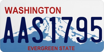 WA license plate AAS1795