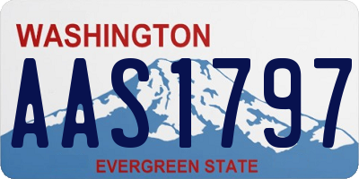 WA license plate AAS1797