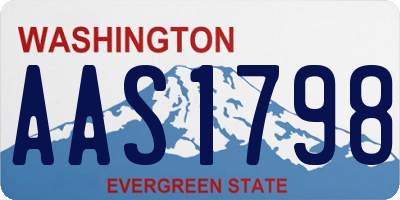 WA license plate AAS1798