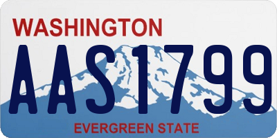WA license plate AAS1799