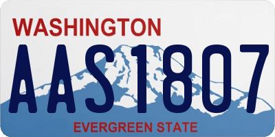 WA license plate AAS1807