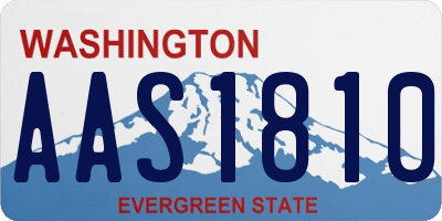 WA license plate AAS1810