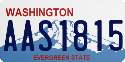 WA license plate AAS1815