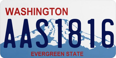 WA license plate AAS1816