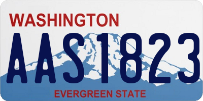 WA license plate AAS1823