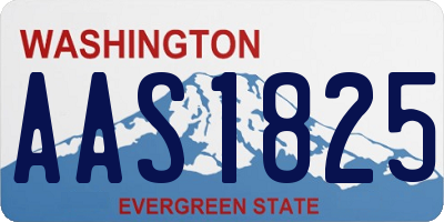 WA license plate AAS1825