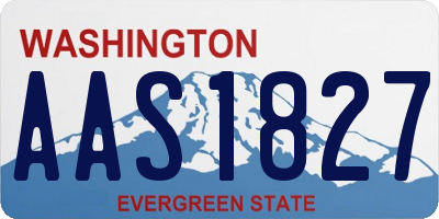 WA license plate AAS1827