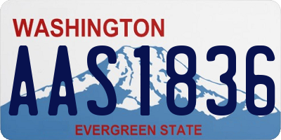 WA license plate AAS1836