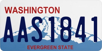 WA license plate AAS1841