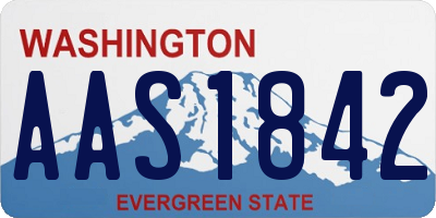 WA license plate AAS1842
