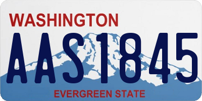 WA license plate AAS1845