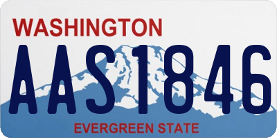 WA license plate AAS1846