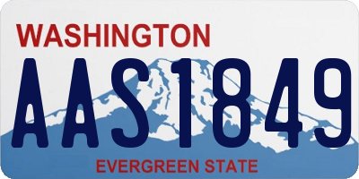 WA license plate AAS1849