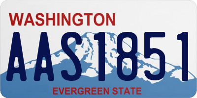WA license plate AAS1851