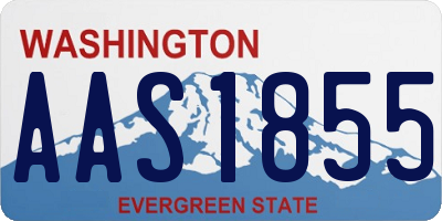 WA license plate AAS1855