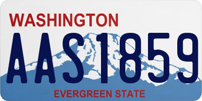 WA license plate AAS1859