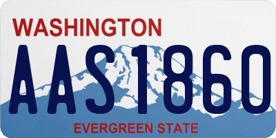 WA license plate AAS1860