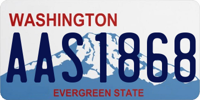 WA license plate AAS1868