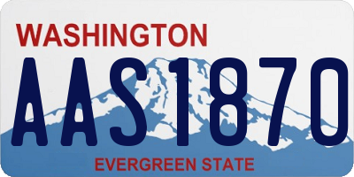 WA license plate AAS1870