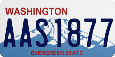 WA license plate AAS1877