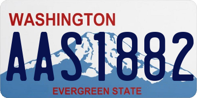 WA license plate AAS1882