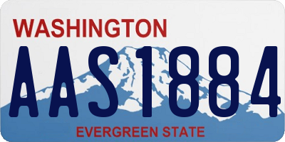 WA license plate AAS1884