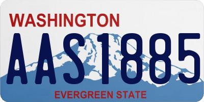 WA license plate AAS1885
