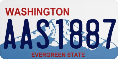 WA license plate AAS1887