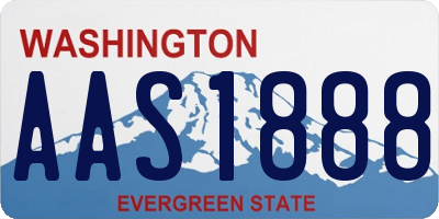 WA license plate AAS1888