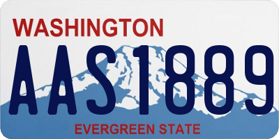 WA license plate AAS1889