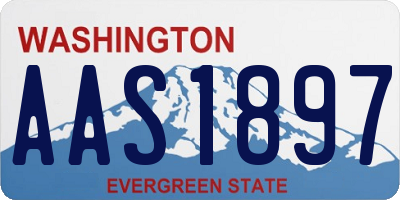 WA license plate AAS1897