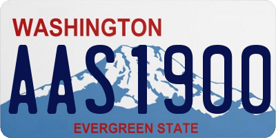 WA license plate AAS1900
