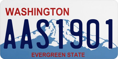 WA license plate AAS1901