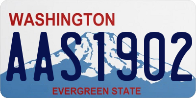WA license plate AAS1902