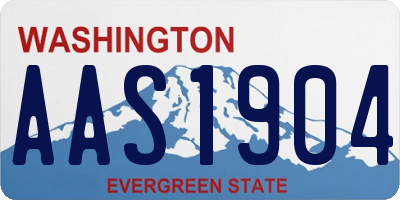 WA license plate AAS1904