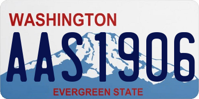 WA license plate AAS1906