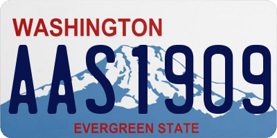 WA license plate AAS1909
