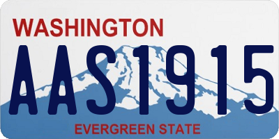 WA license plate AAS1915