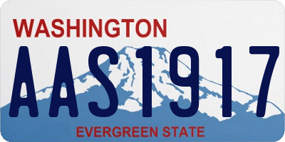 WA license plate AAS1917