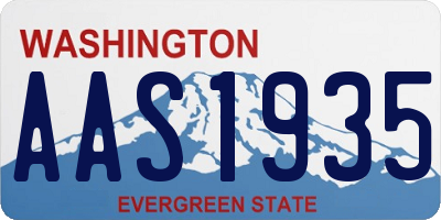 WA license plate AAS1935