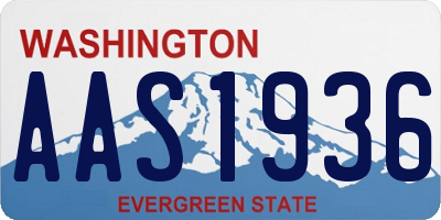 WA license plate AAS1936