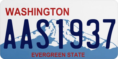WA license plate AAS1937