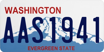WA license plate AAS1941