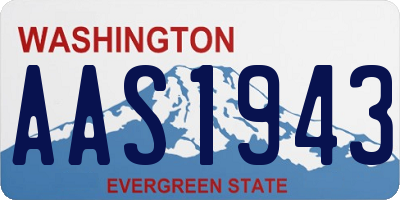 WA license plate AAS1943