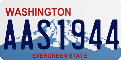 WA license plate AAS1944