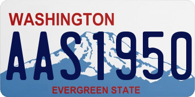 WA license plate AAS1950