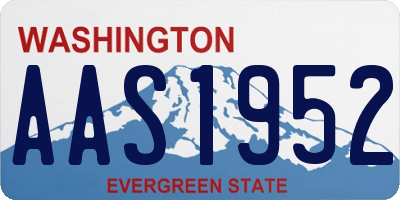 WA license plate AAS1952